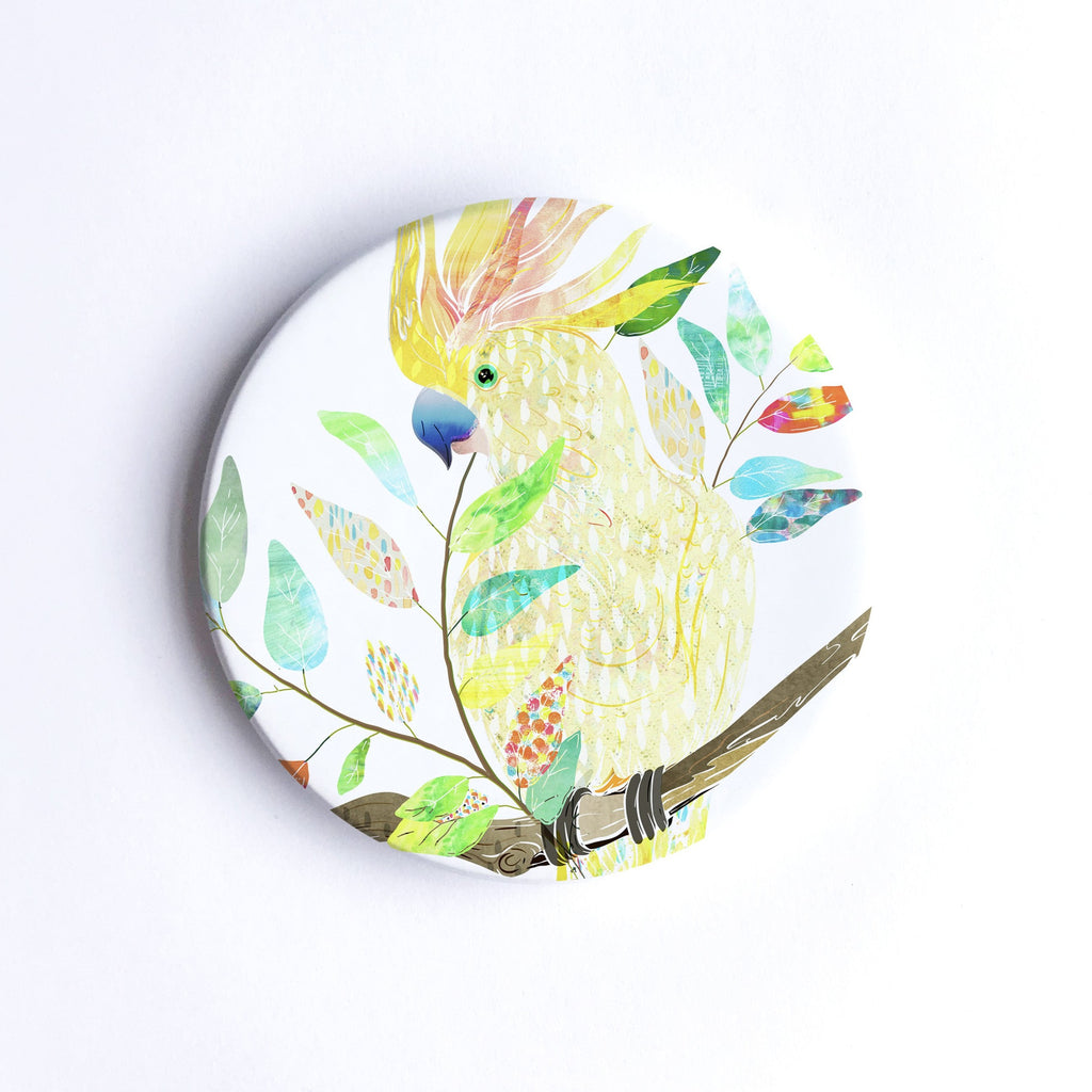 Sulphur-Crested Cockatoo Ceramic Coaster - Braw Paper Co