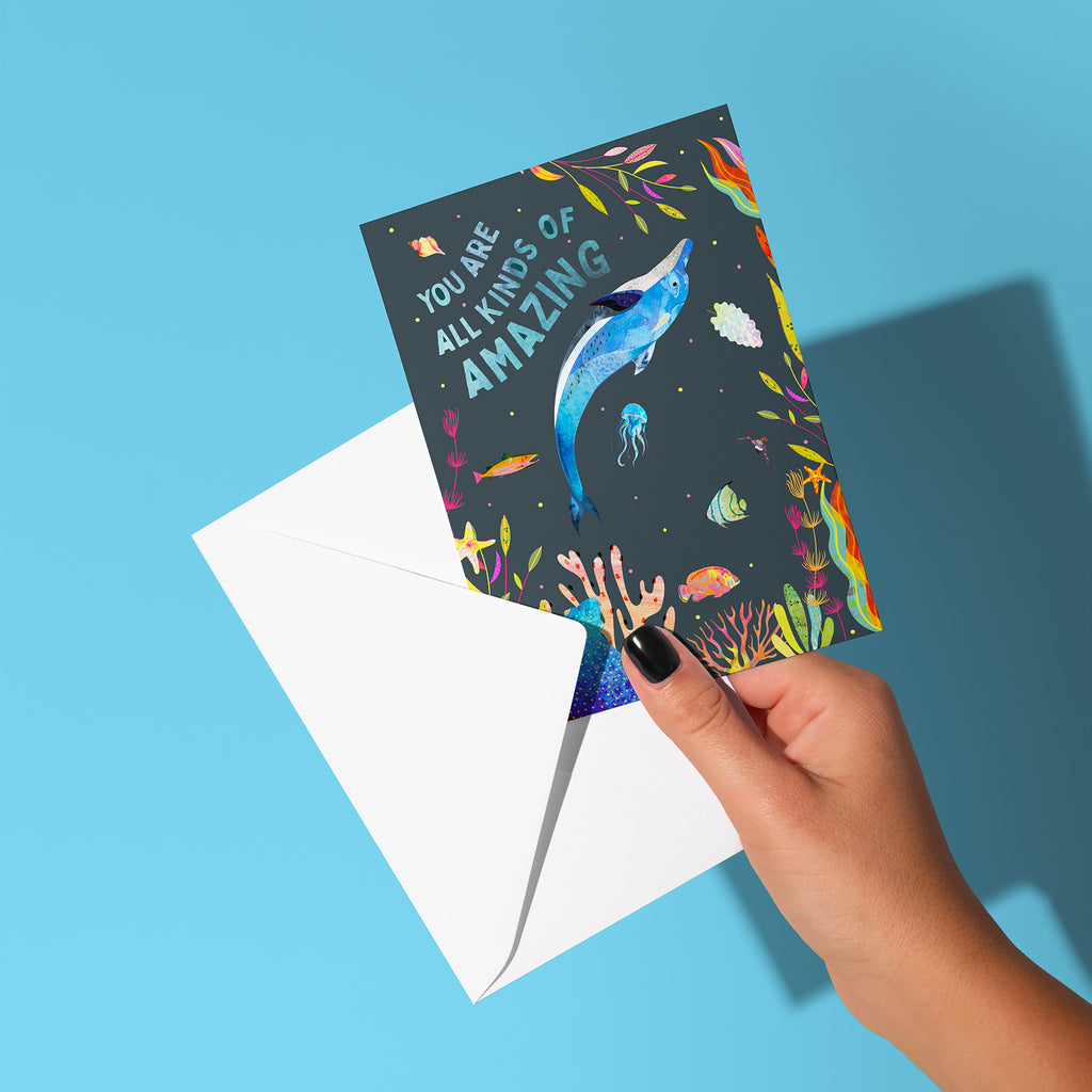 'You Are All Kinds of Amazing' - A6 Greetings Card
