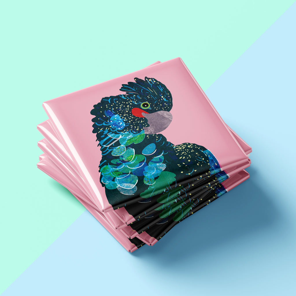 Red-Tailed Black Cockatoo Magnet