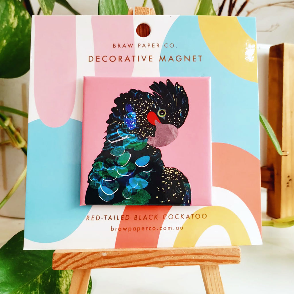 Red-Tailed Black Cockatoo Magnet