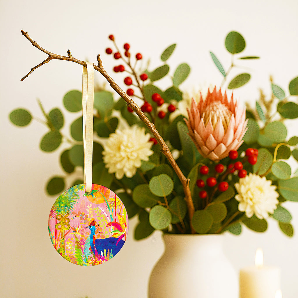 Alle guten Dinge sind wild und frei - Keramik Ornament