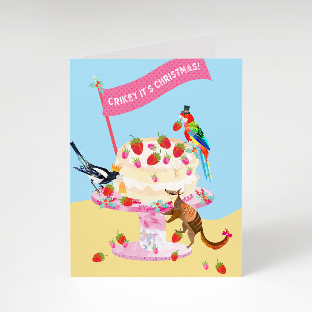 'Crikey! It's Christmas' - A6 Christmas Card