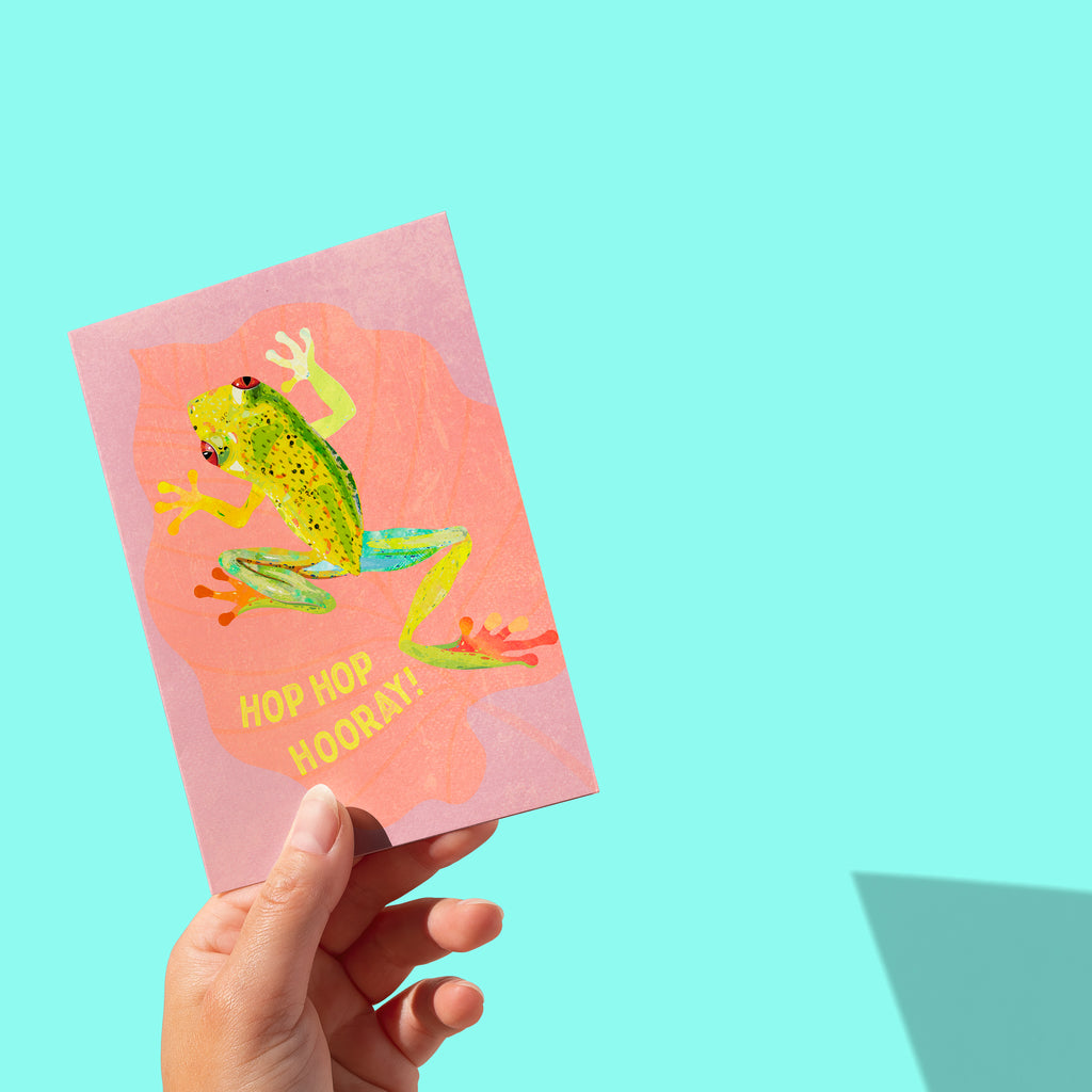 'Hop Hop Hooray' - A6 Greetings Card