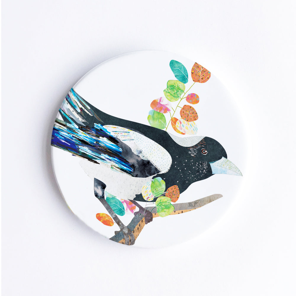 Magpie Ceramic Coaster - Braw Paper Co