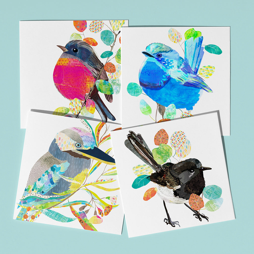 Australian Native Birds Mini Card Set of 8