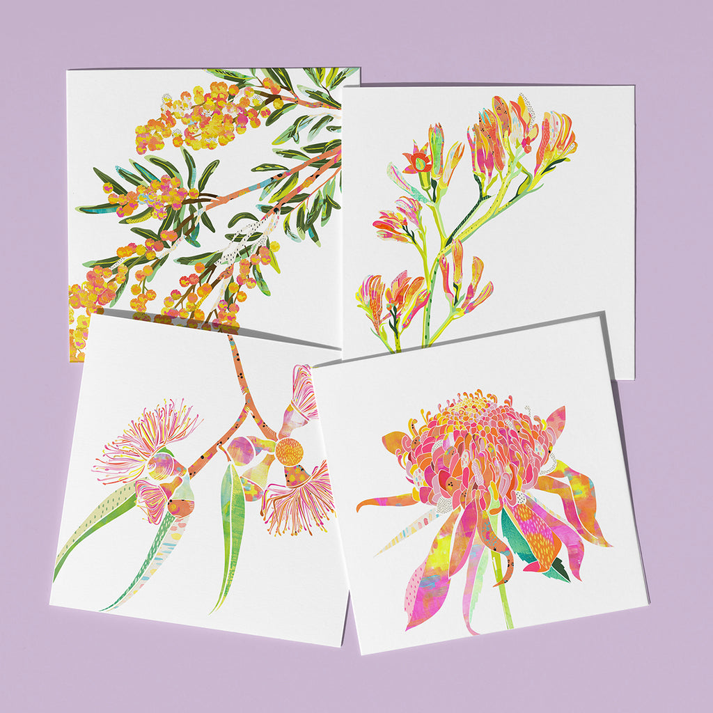 Australian Native Floral Mini Card Set of 8