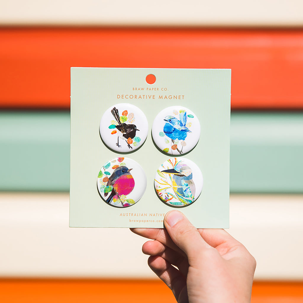 Australian Native Birds Magnet Set of 4