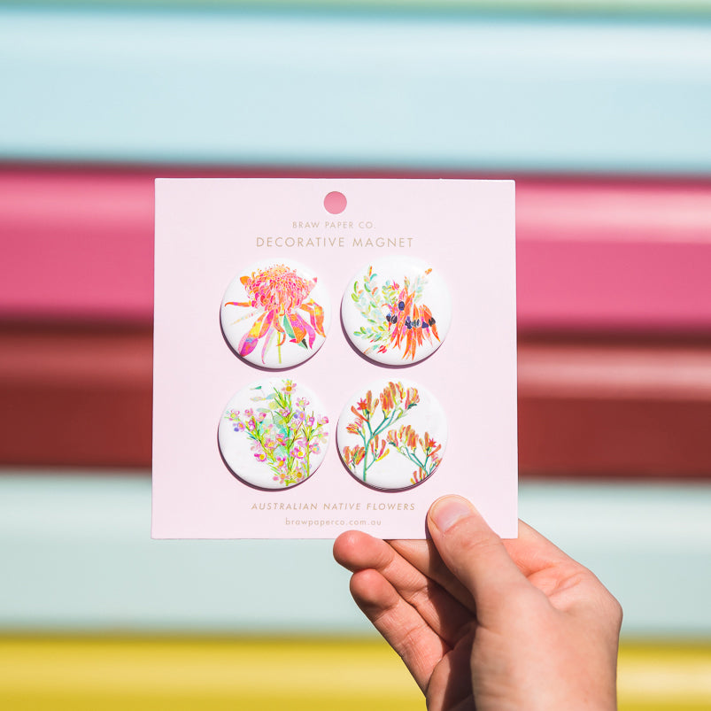 Australian Native Flora Magnet Set of 4