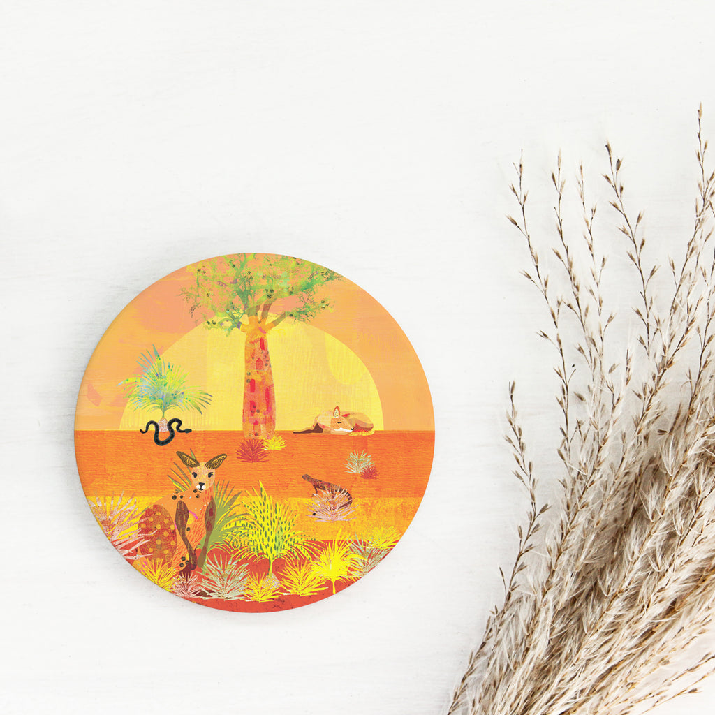 Outback Exploring Ceramic Coaster - Braw Paper Co