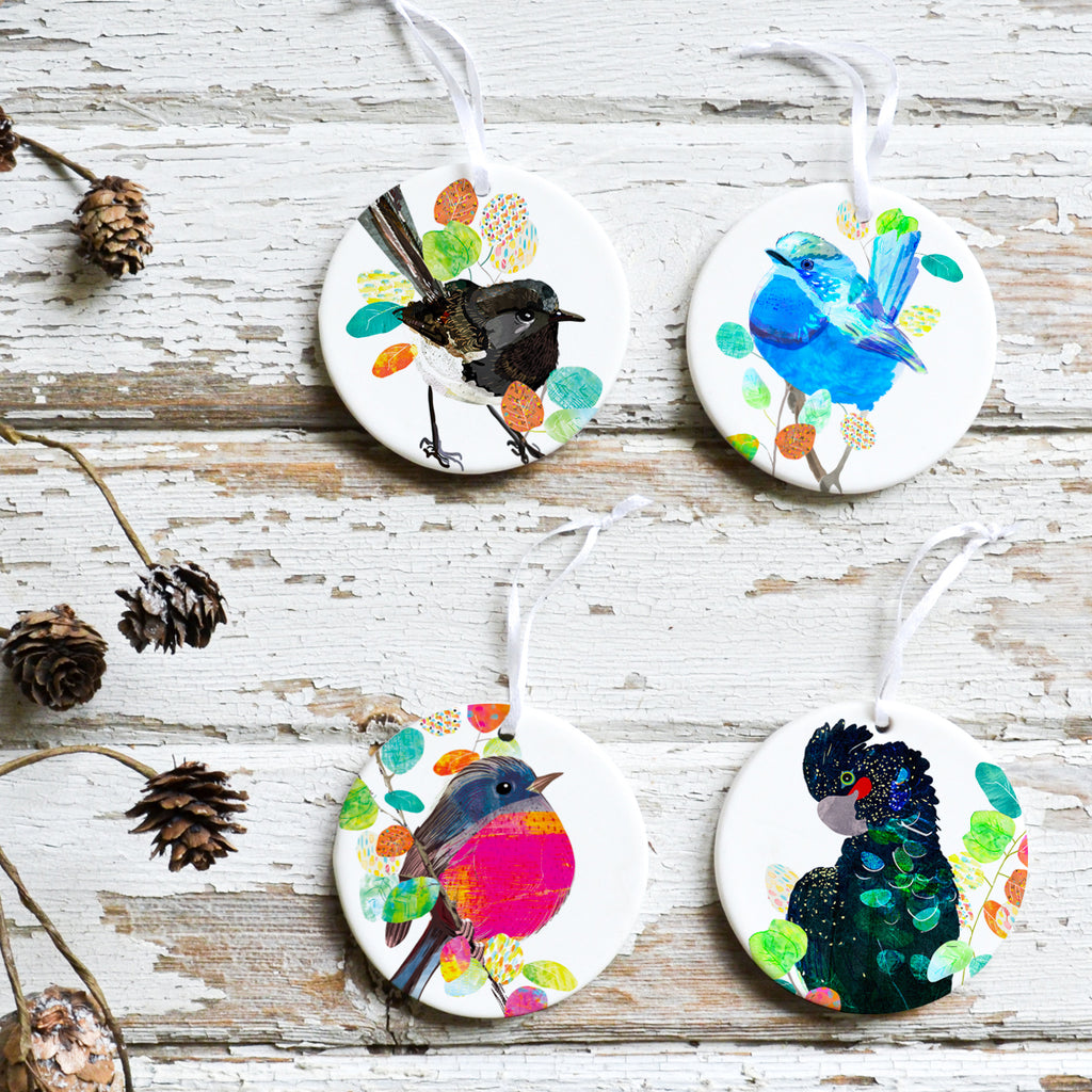 Black Cockatoo Ceramic Ornament - Seconds