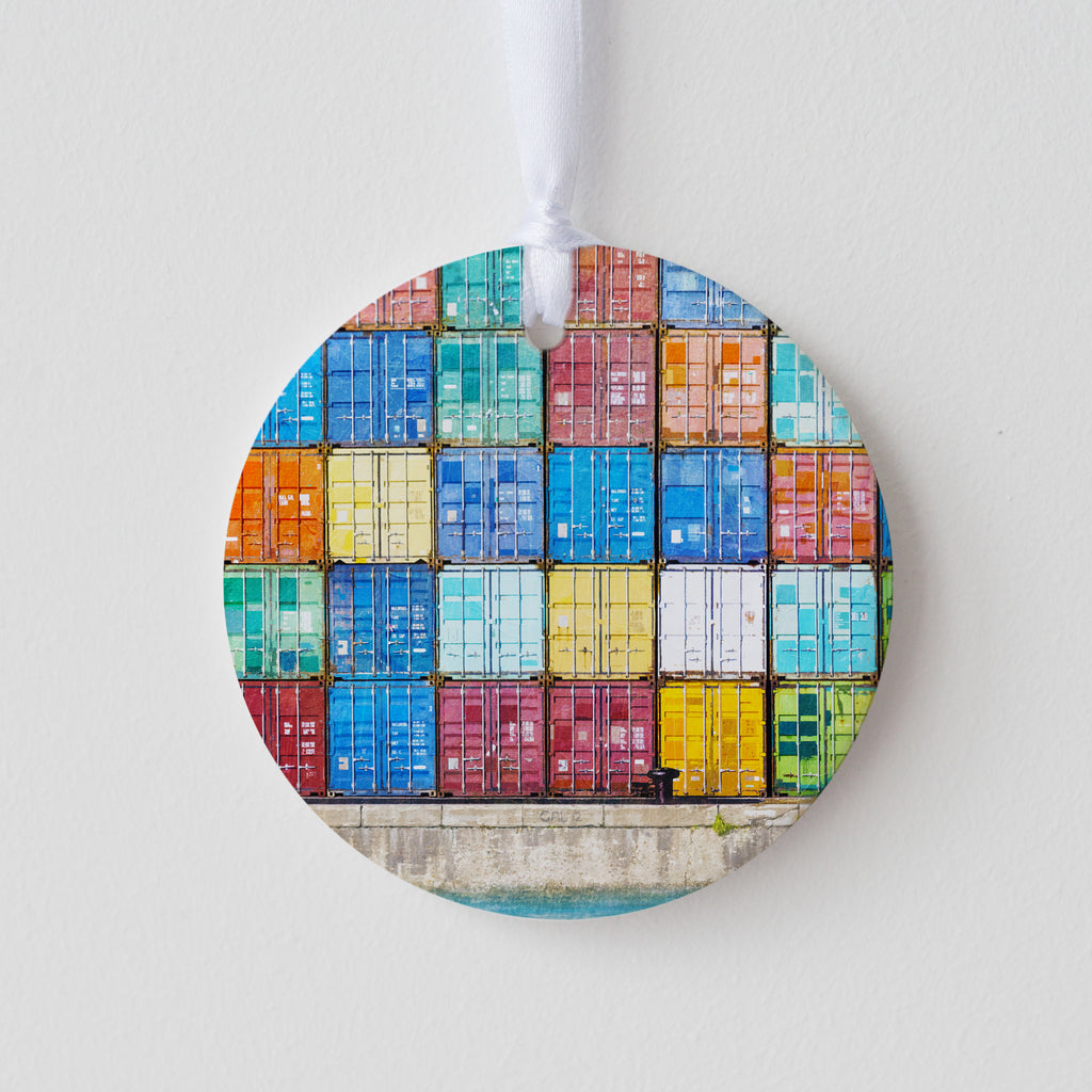 Shipping Containers Ceramic Ornament - Seconds