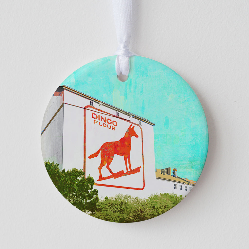 Dingo Flour Sign Ceramic Ornament - Seconds