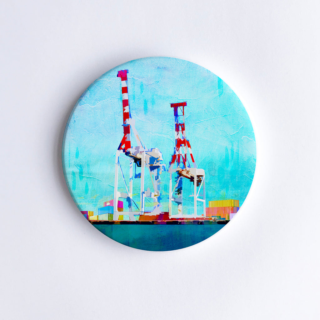 Fremantle Cranes Ceramic Coaster (Seconds)