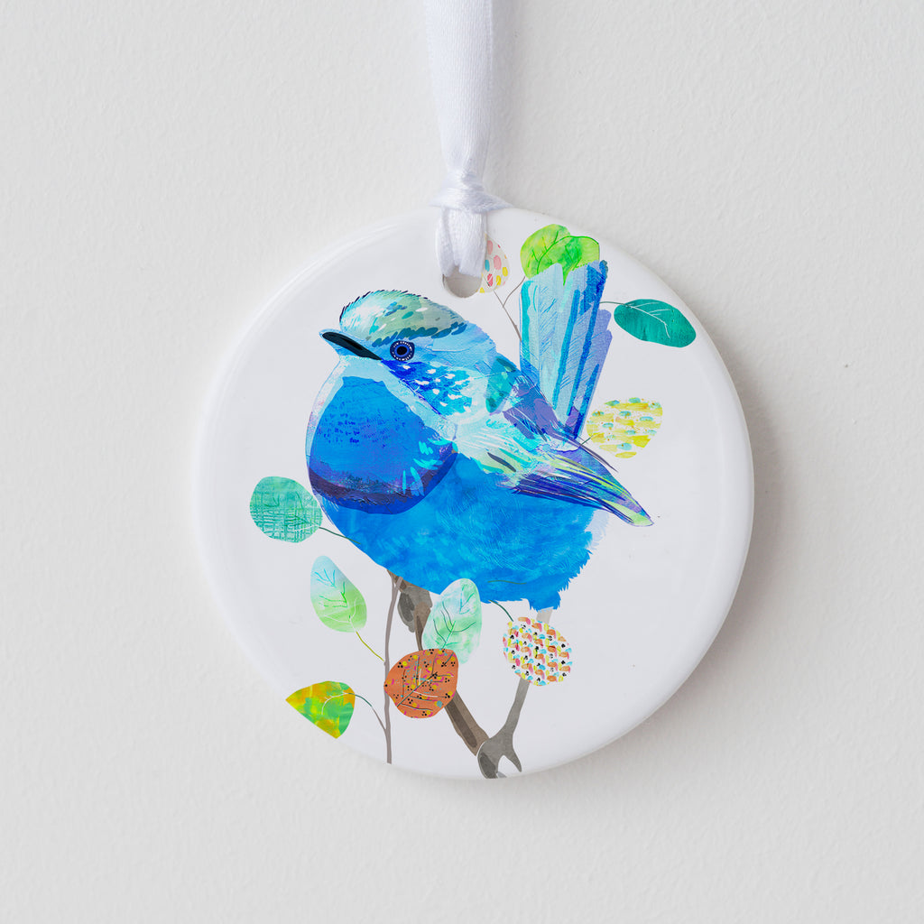 Splendid Fairy-Wren Ceramic Ornament - Seconds