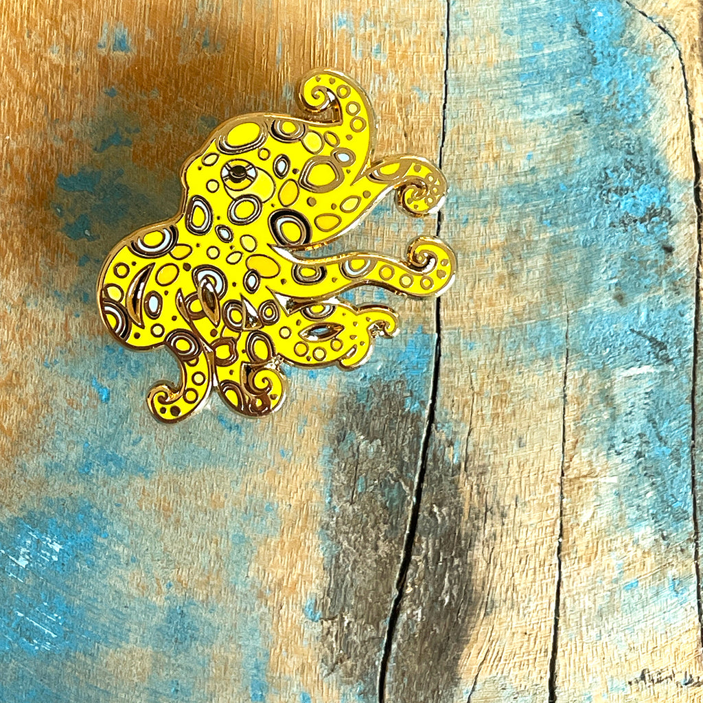 Blue-ringed Octopus Enamel Pin - Preorder
