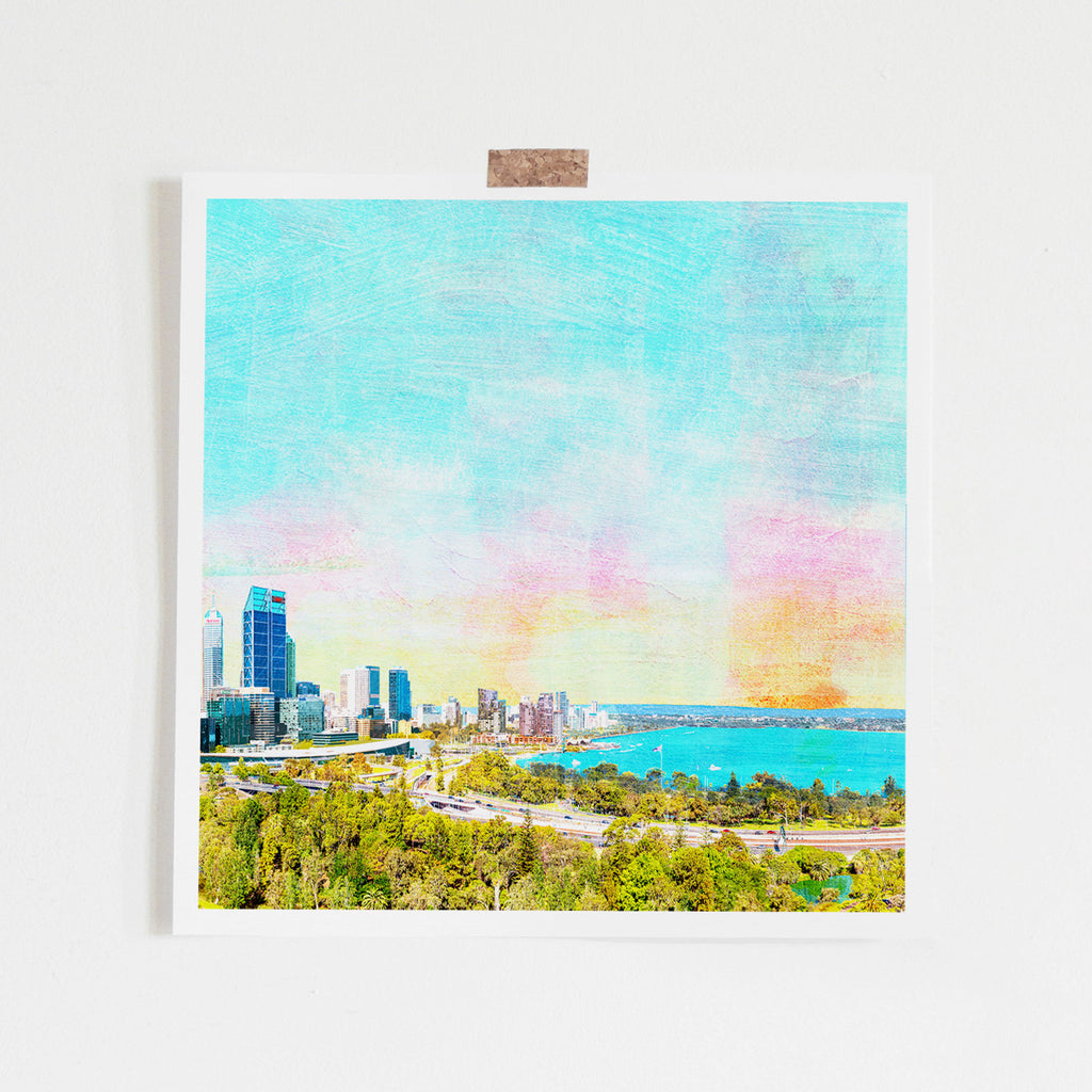 View Over Perth From Kings Park Art Print - Braw Paper Co