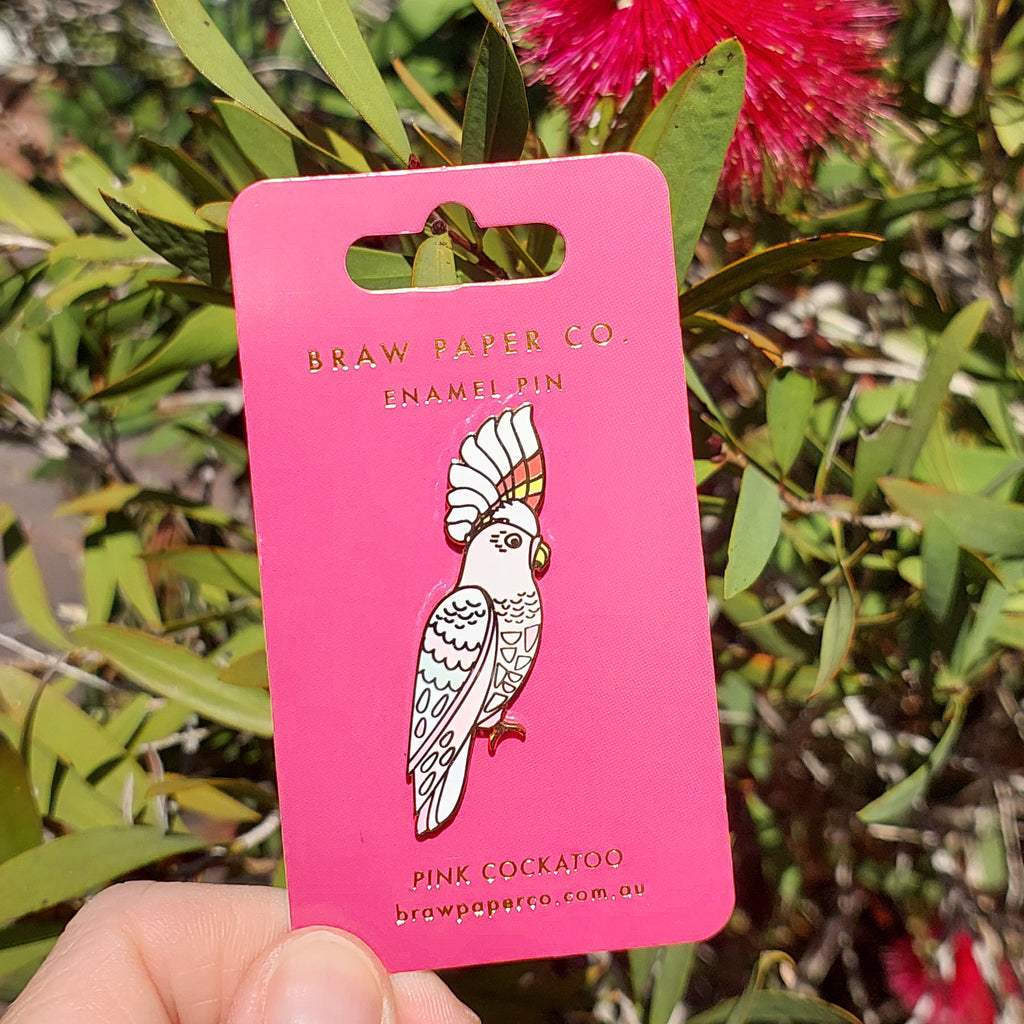 Pink Cockatoo Enamel Pin