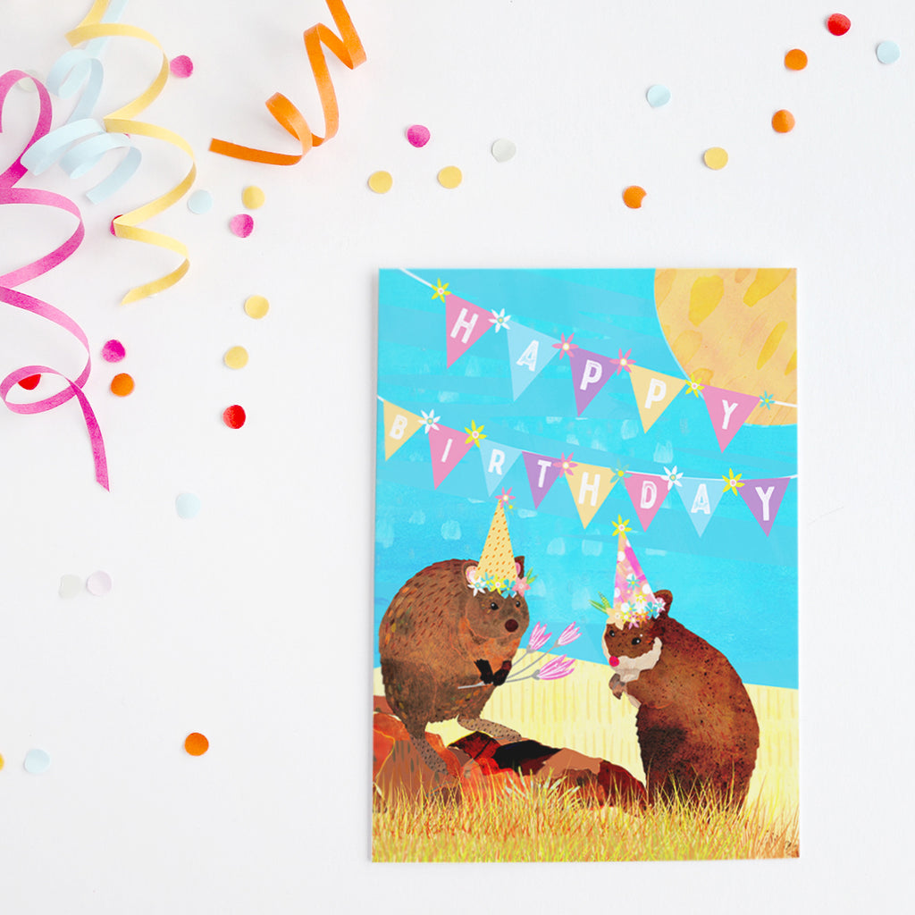 Quokka Happy Birthday Card - Braw Paper Co