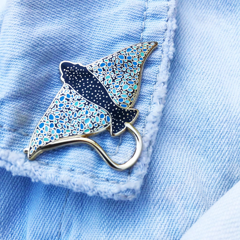 Eagle Ray Enamel Pin - Braw Paper Co