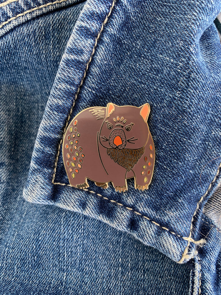 Wombat Enamel Pin - Braw Paper Co