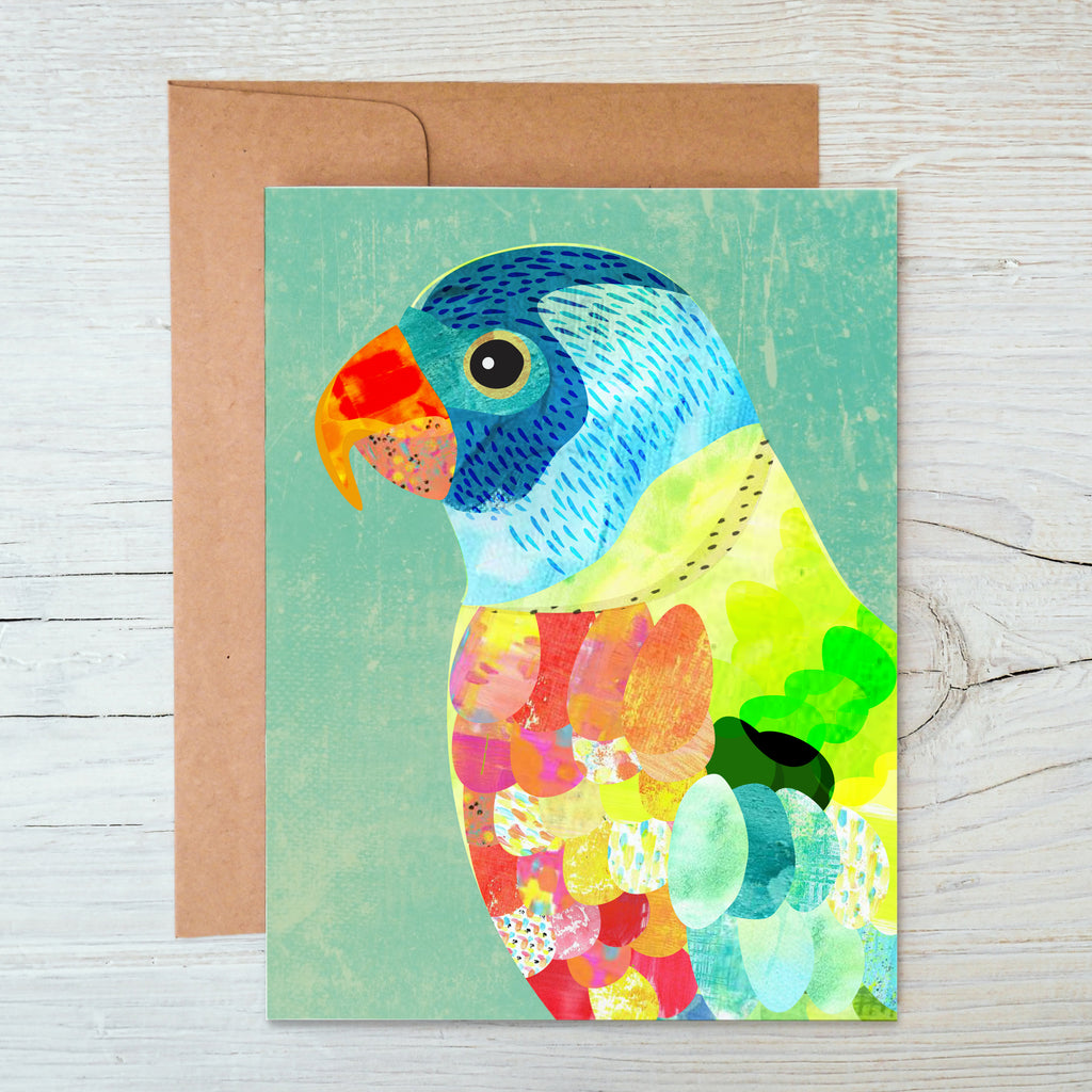 Rainbow Lorikeet A6 Notecard - Braw Paper Co