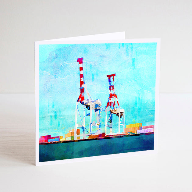 Fremantle Port Cranes Notecard - Braw Paper Co