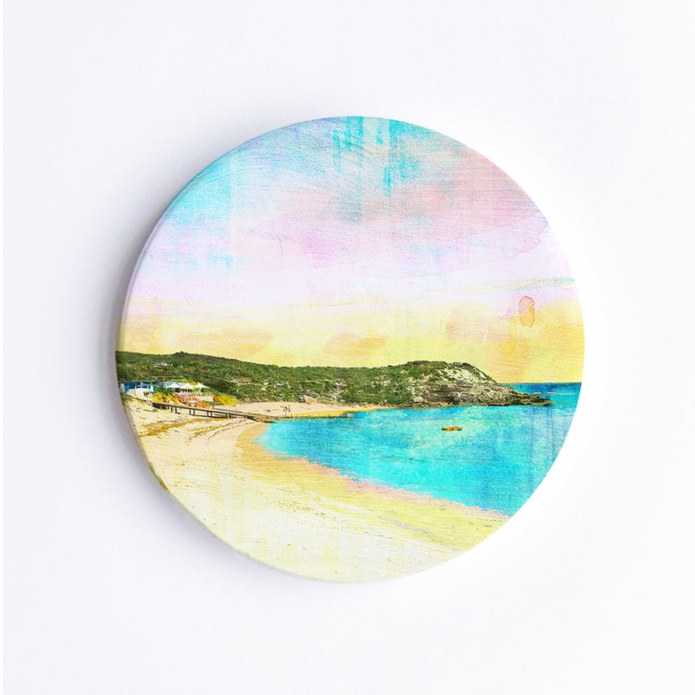Gnarabup Beach Ceramic Coaster - Braw Paper Co