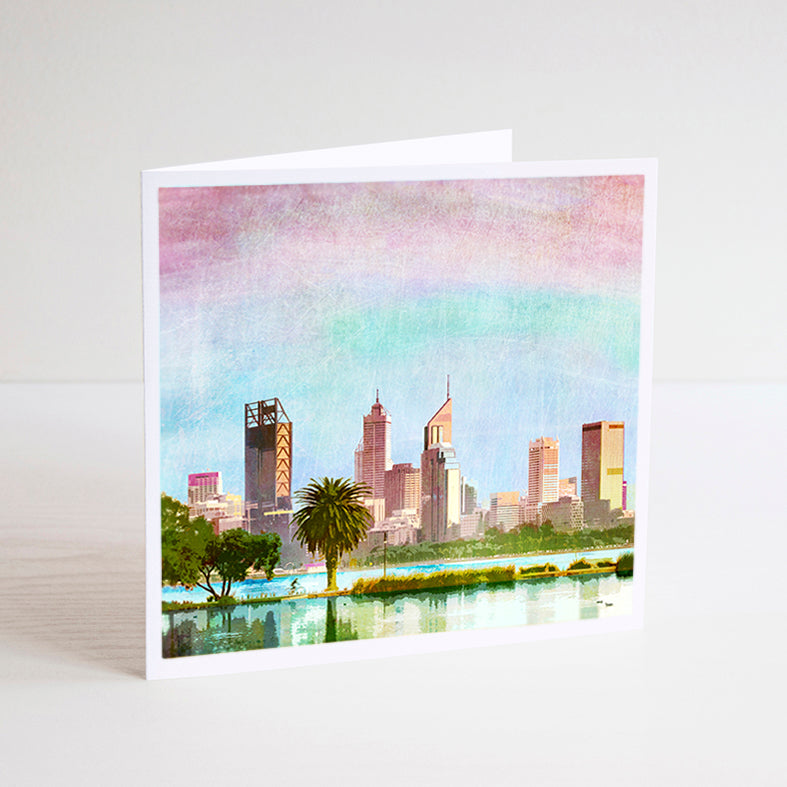 Perth City Skyline Notecard - Braw Paper Co