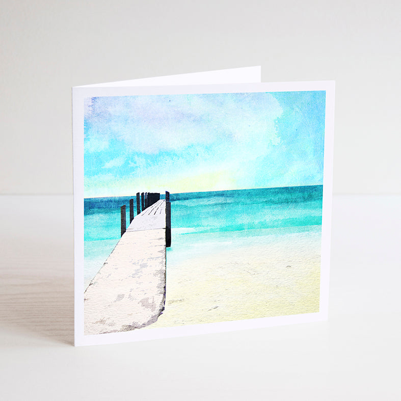 Quindalup Beach and Jetty Notecard - Braw Paper Co