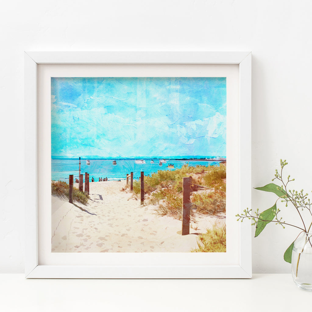 Summer Days at South Beach Art Print - Braw Paper Co