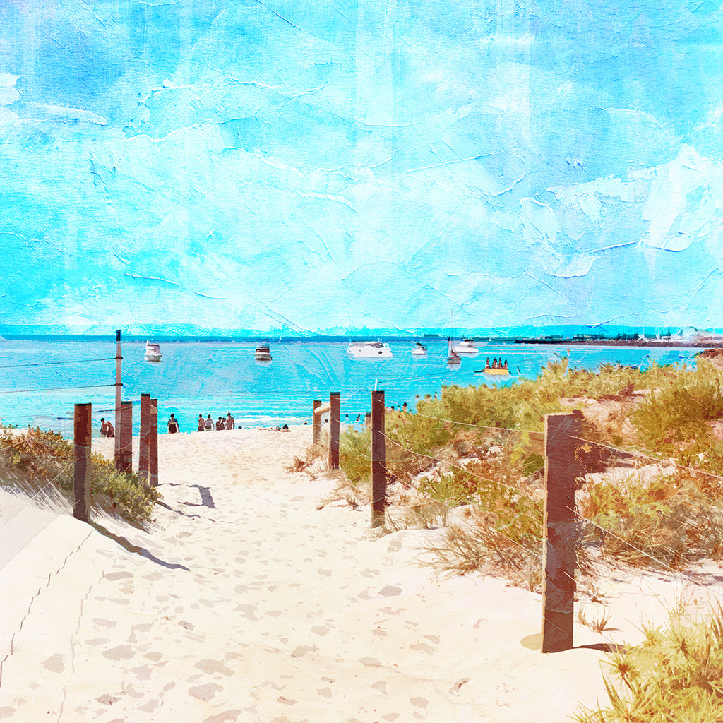 Summer Days at South Beach Art Print - Braw Paper Co