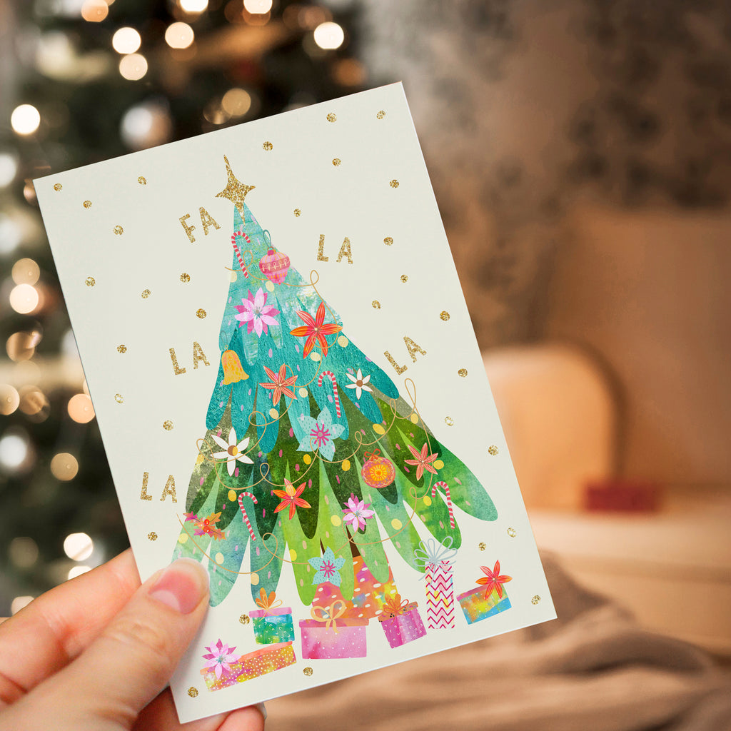 Fa La La La La Christmas Tree - A6 Christmas Card - Braw Paper Co