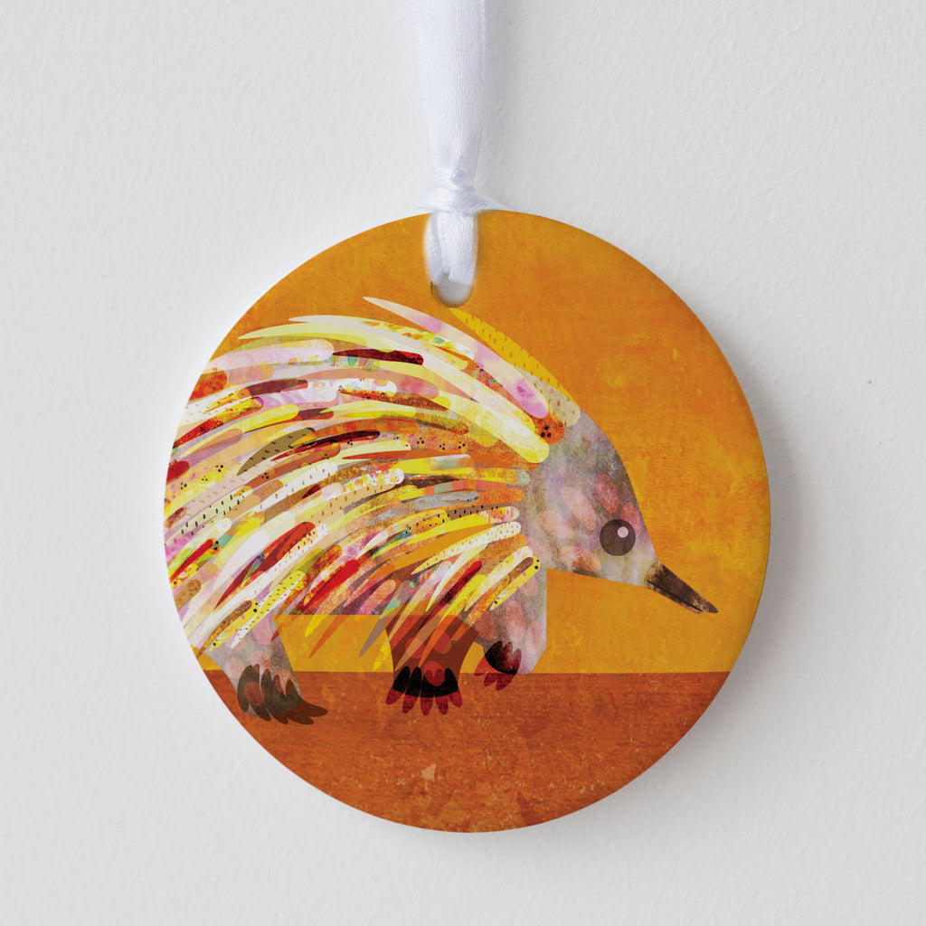 Echidna - Ceramic Ornament - Braw Paper Co