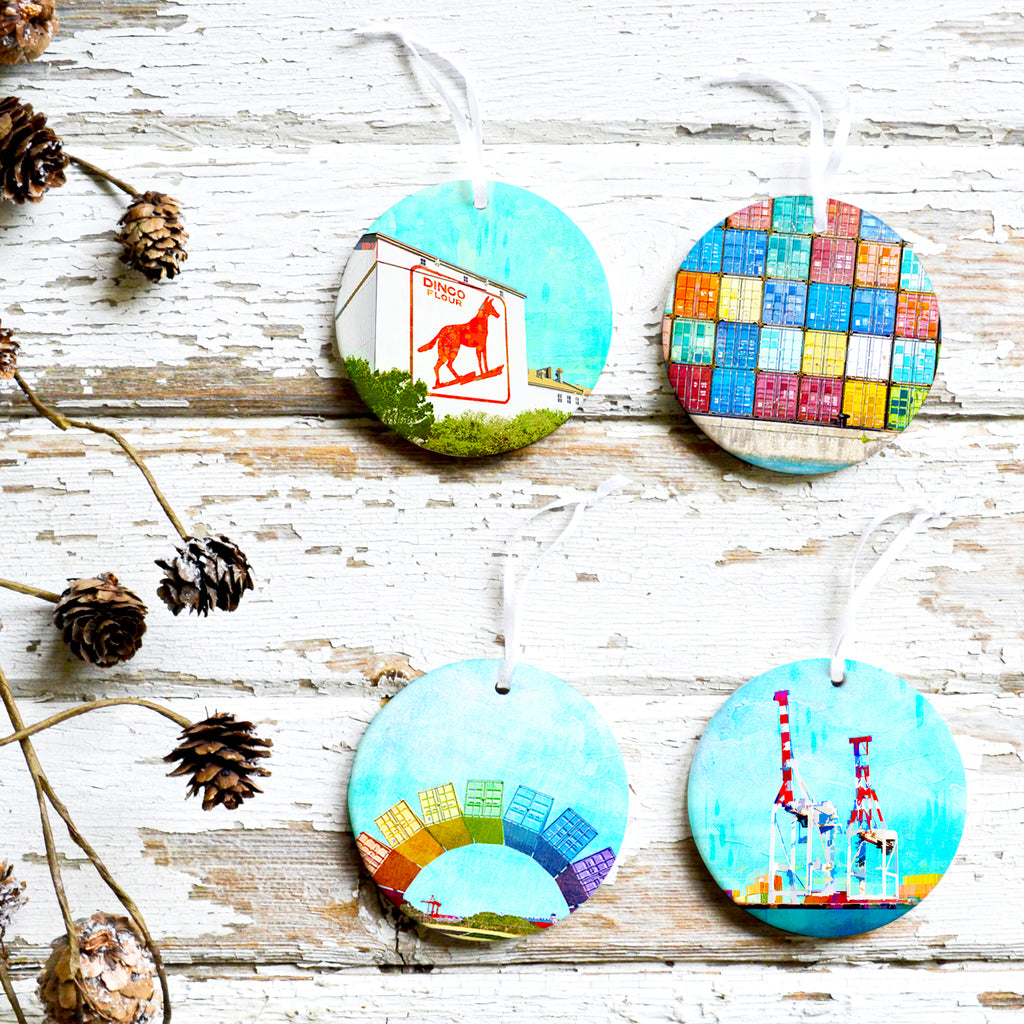 Ceramic Ornaments - Mix and match set of 4 - Braw Paper Co
