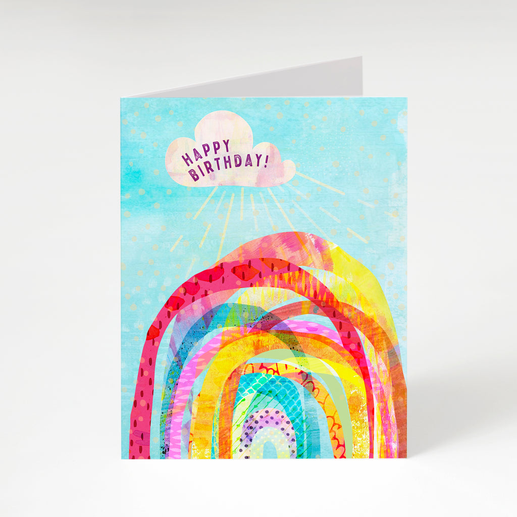 Happy Birthday Rainbow - A6 Greetings Card - Braw Paper Co