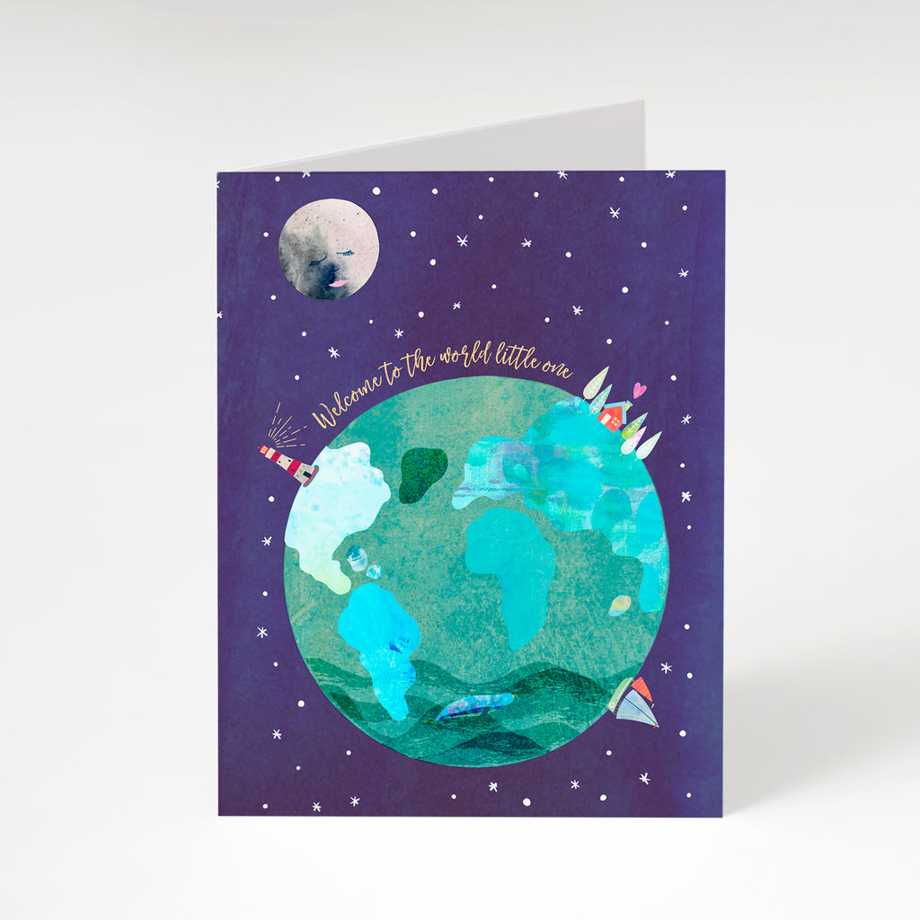 Welcome To The World Little One - A6 Greetings Card - Braw Paper Co