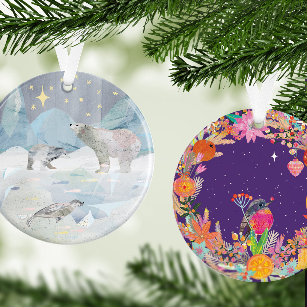 Ceramic Ornaments - Mix and match set of 2 - Braw Paper Co