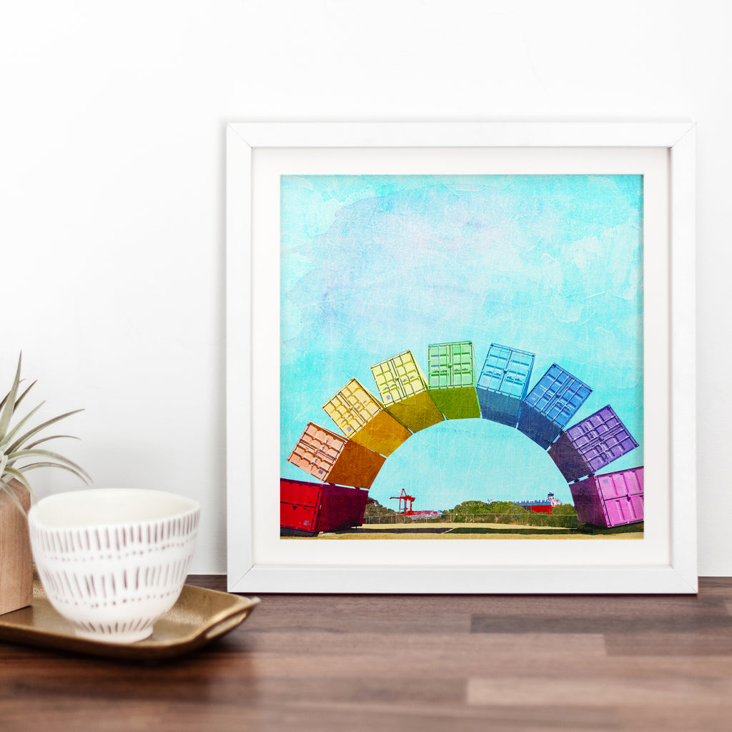 Fremantle Rainbow Containers Art Print - Braw Paper Co