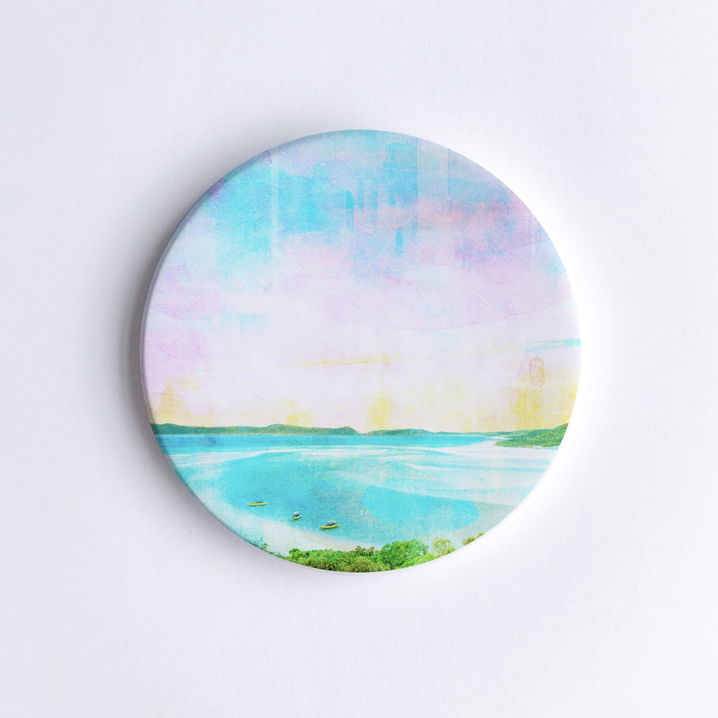 Whitehaven Beach Ceramic Coaster - Braw Paper Co