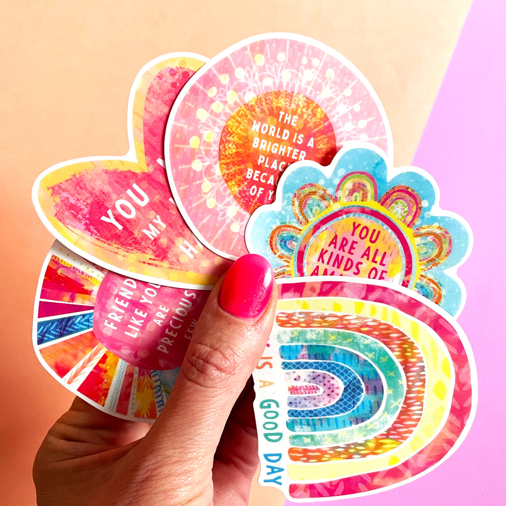 Happy & Fearless Notes and Vinyl Stickers Bundle - Braw Paper Co