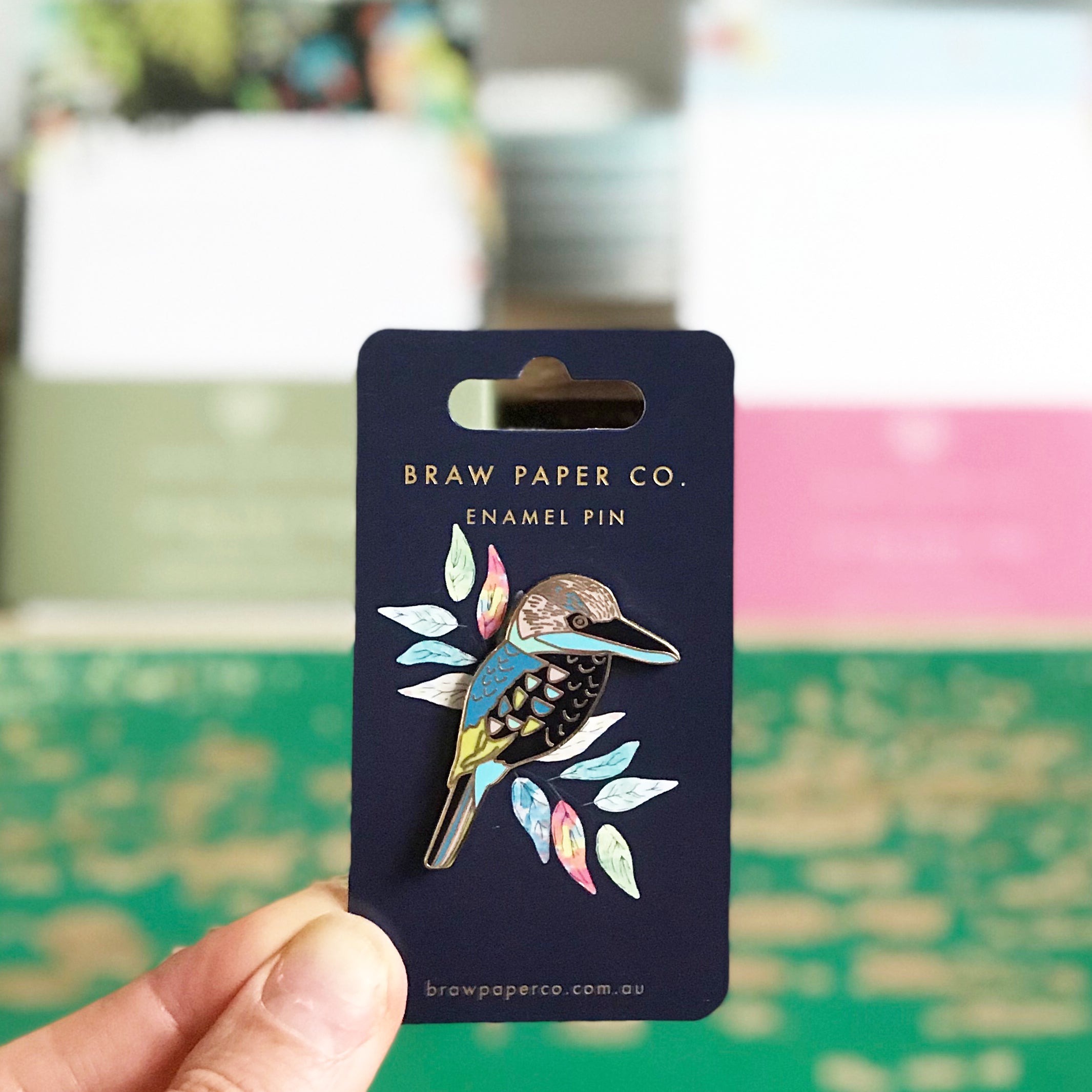 Kookaburra Enamel Pin - Braw Paper Co