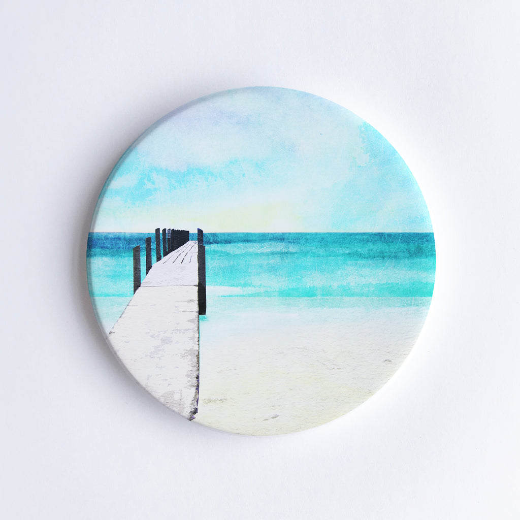 Quindalup Beach Ceramic Coaster - Braw Paper Co