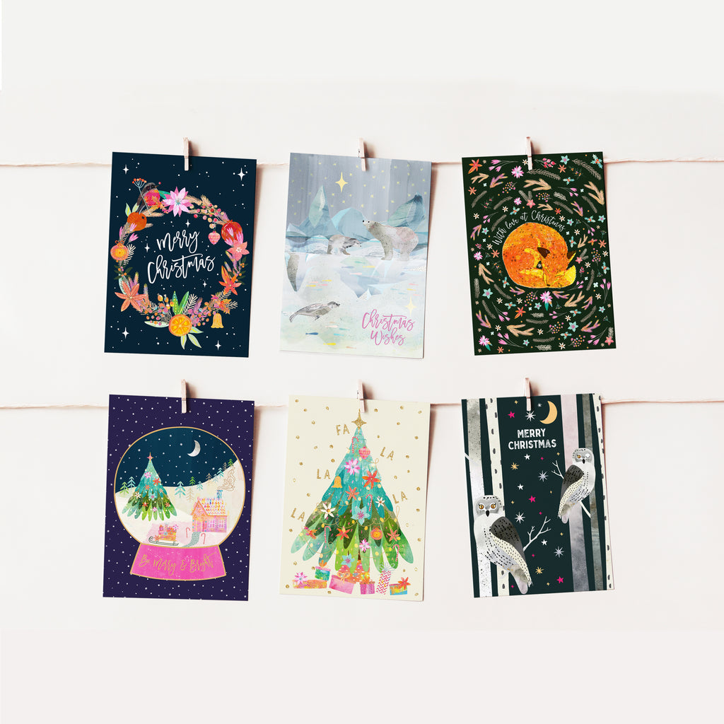 Christmas Cards - Set of 6 - Braw Paper Co