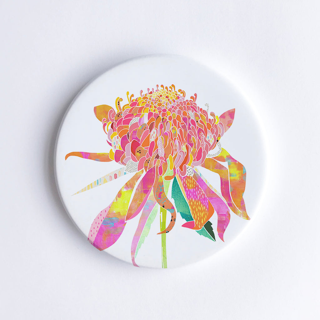 Waratah Ceramic Coaster - Braw Paper Co